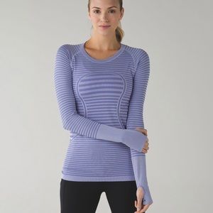 Lululemon Swiftly LS Crew Lucy Stripe RARE